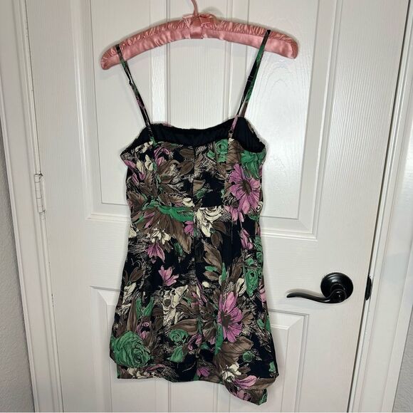 BNWT Y2K Papaya Black Multicolor Floral Cami Tunic Blouse Sz S Fairycore Boho - Picture 3 of 7